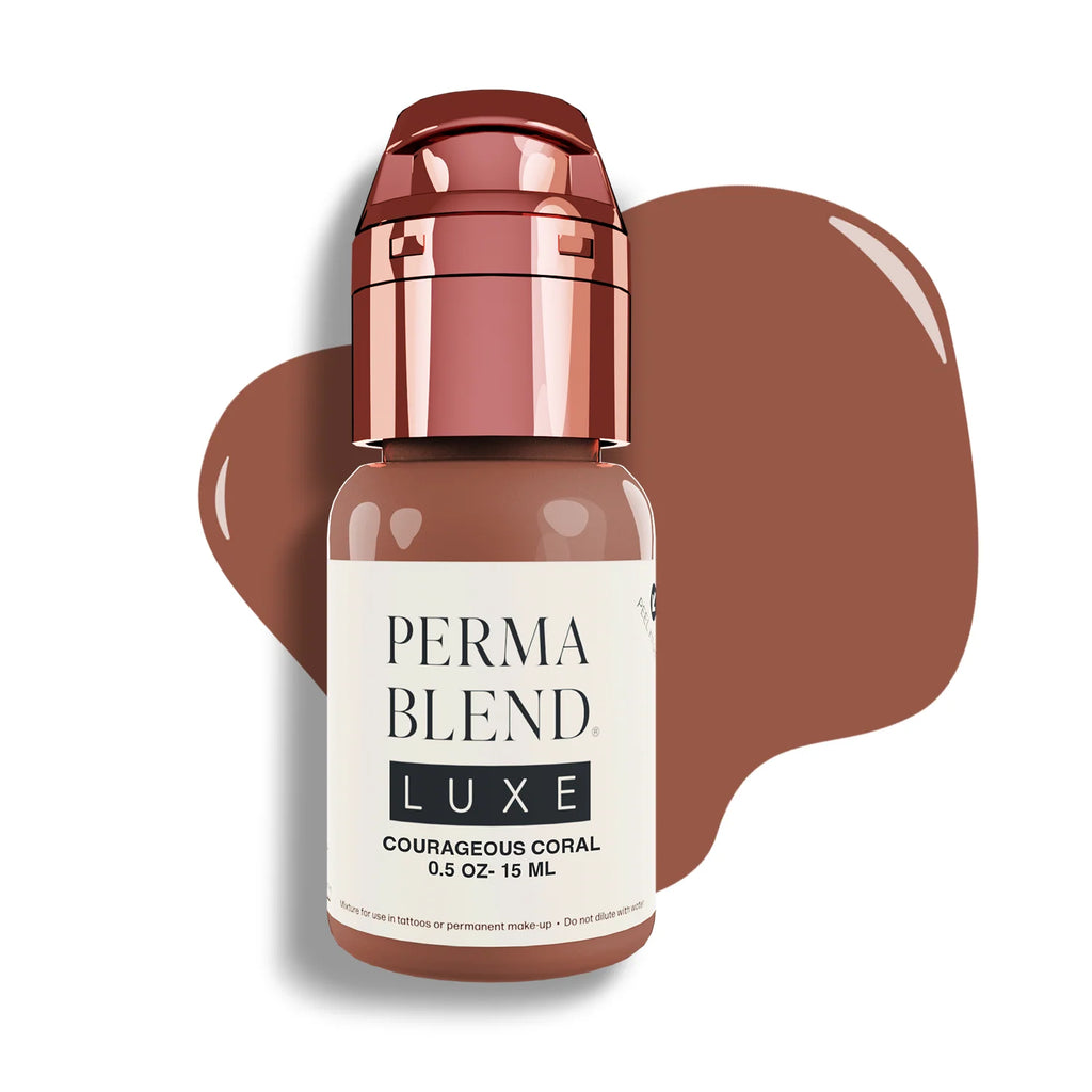 Areola Pigment – Perma Blend LUXE Courageous Coral 15ml | Areola Color Pigment, SPMU Areola Tattoo Ink, Medical Tattooing Pigment, Nipple Areola Restoration Ink