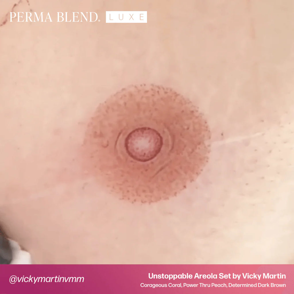 Areola Pigment – Perma Blend LUXE Courageous Coral 15ml | Areola Color Pigment, SPMU Areola Tattoo Ink, Medical Tattooing Pigment, Nipple Areola Restoration Ink