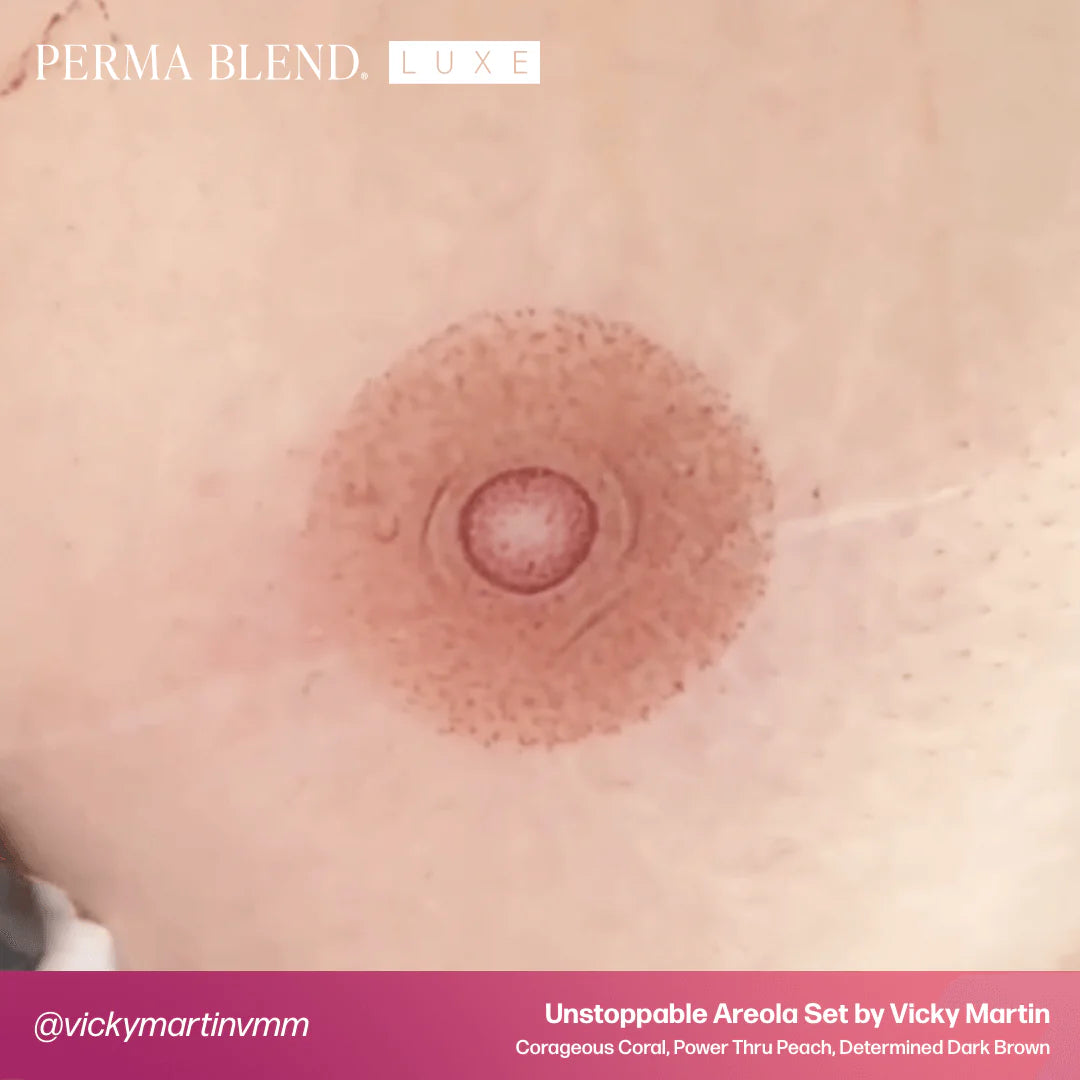 Areola Pigment – Perma Blend LUXE Courageous Coral 15ml | Areola Color Pigment, SPMU Areola Tattoo Ink, Medical Tattooing Pigment, Nipple Areola Restoration Ink