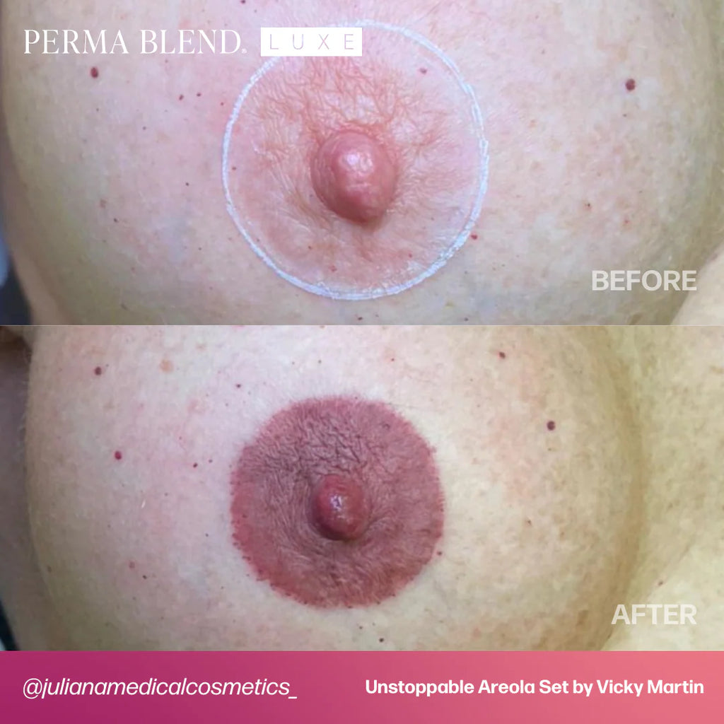 Areola Pigment Set – Perma Blend LUXE Unstoppable Areola Set by Vicky Martin | Areola Shades 8 pigments x 15ml  | Areola Color Pigment, SPMU Areola Tattoo Ink, Medical Tattooing Pigment