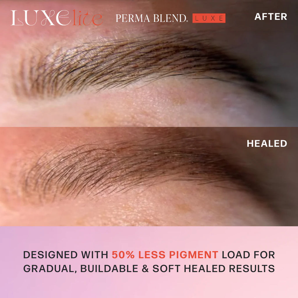 Eyebrow Pigment – Perma Blend LUXE Lite Blonde 15ml | Permanent Makeup SPMU Brow Ink for Nano Brows, Microblading, Ombré Brows & Powder Brows | Professional PMU Pigment