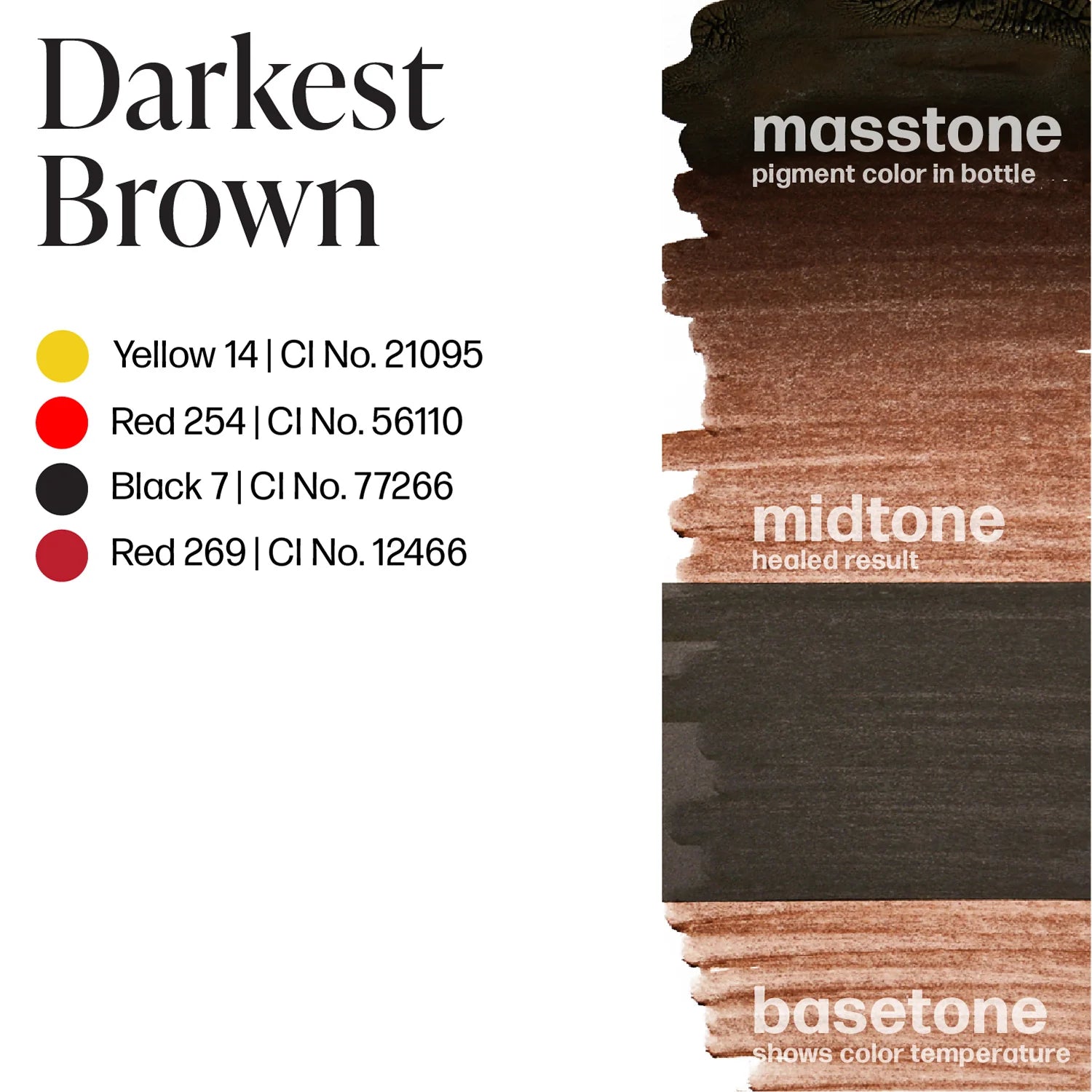 Eyebrow Pigment – Perma Blend Darkest Brown 15ml | Permanent Makeup SPMU Eyebrow Ink for Microblading, Ombré Brows & Powder Brows | Professional Brown Brow Pigment