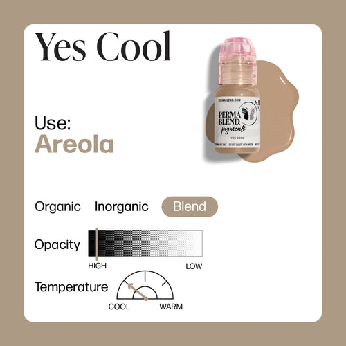 Areola Pigment – Perma Blend Areola Shades Yes Cool 15ml | Areola Color Pigment, SPMU Areola Tattoo Ink, Medical Tattooing Pigment