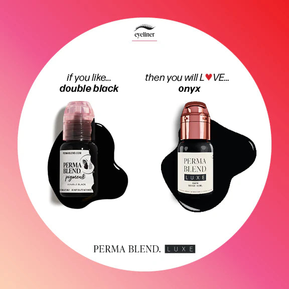 Eyebrow Pigment – Perma Blend LUXE Onyx 15ml | Permanent Makeup SPMU Eyebrow Ink for Microblading, Ombré Brows & Powder Brows | Cool Brown Professional Pigment