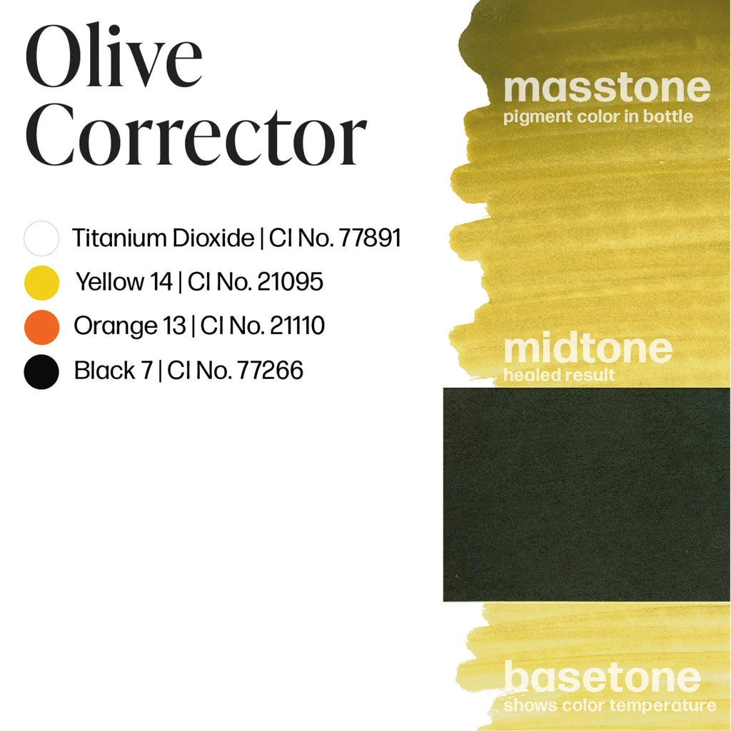 Pigment Corrector – Olive Corrector 15ml | Permanent Makeup SPMU Pigment Ink for Microblading, Ombré Brows & Powder Brows, Lip Pigments | Light Orange-Based Corrector Professional Pigment