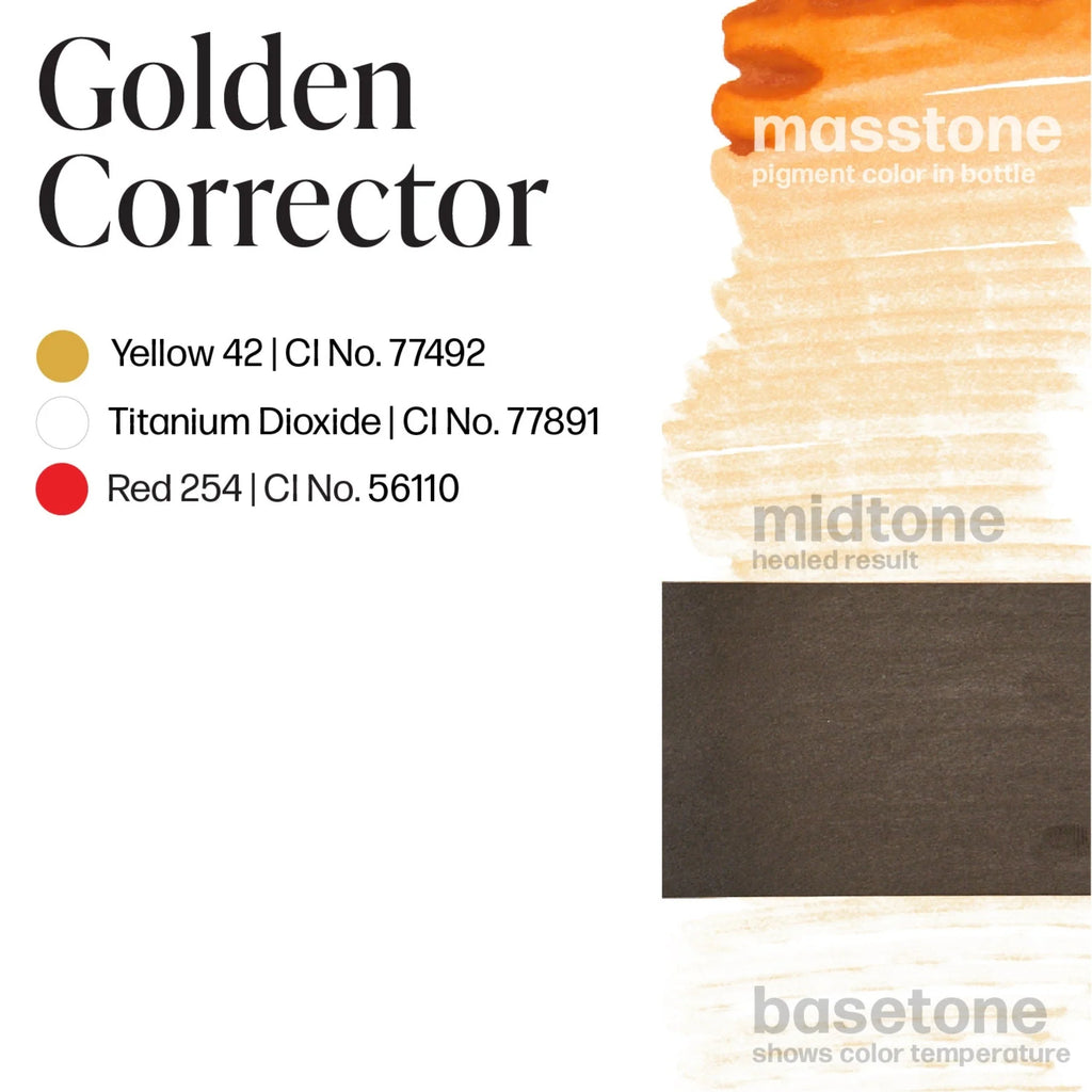 Pigment Corrector – Golden Corrector 15ml | PMU Eyebrow & Lip Pigment Corrector Ink for Microblading, Ombré Brows & Powder Brows | Light Orange Tone Color Corrector for Professional Permanent Makeup Use