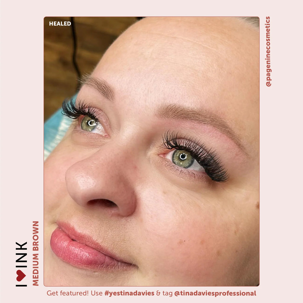 Eyebrow Pigment Sets – I ❤️ INK Brow Collection 8x15ml – Tina Davies | Permanent Makeup SPMU Eyebrow Ink for Microblading, Ombré Brows & Powder Brows | Cool Brown Professional Pigment