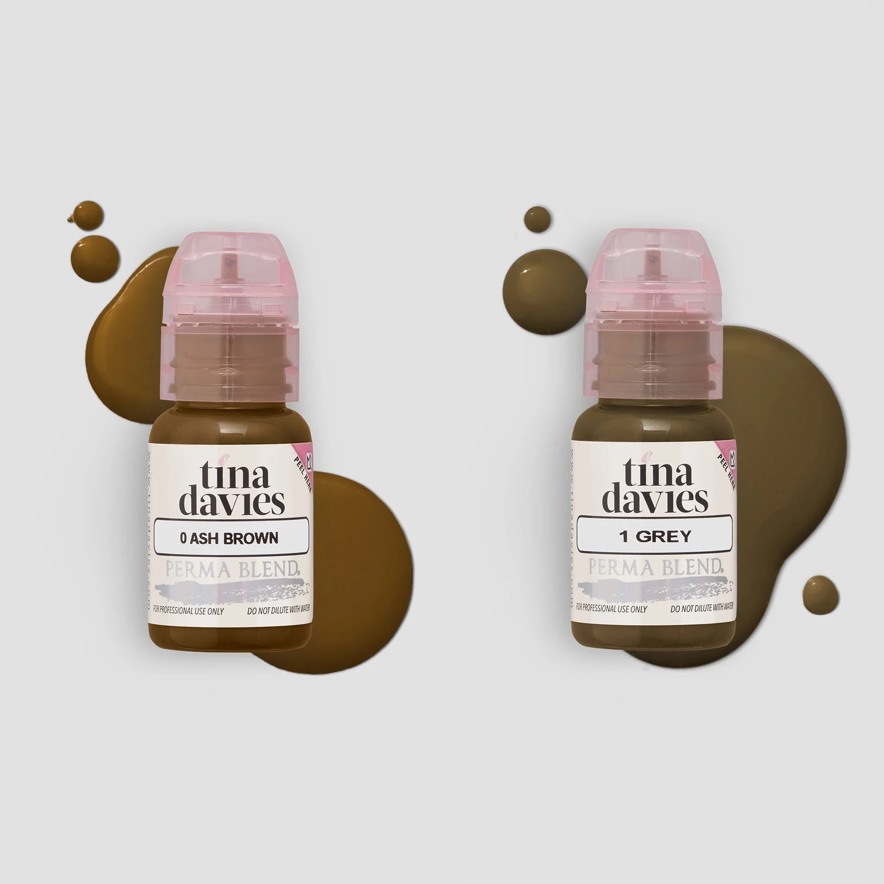 Eyebrow Pigment Sets – I ❤️ INK Brow Collection 8x15ml – Tina Davies | Permanent Makeup SPMU Eyebrow Ink for Microblading, Ombré Brows & Powder Brows | Cool Brown Professional Pigment