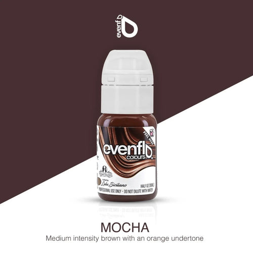 Eyebrow Pigment Mocha 15ml – Evenflo Colours Permanent Makeup Brow Ink for Microblading, Ombré Brows, Powder Brows | Professional SPMU Eyebrow Pigment for Long-Lasting Natural Brown Results