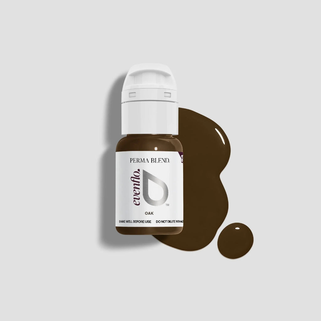 Eyebrow Pigment - Oak 15ml – Evenflo Colours Permanent Makeup Brow Ink for Microblading, Ombré Brows, Powder Brows | Professional SPMU Eyebrow Pigment for Long-Lasting Natural Brown Results