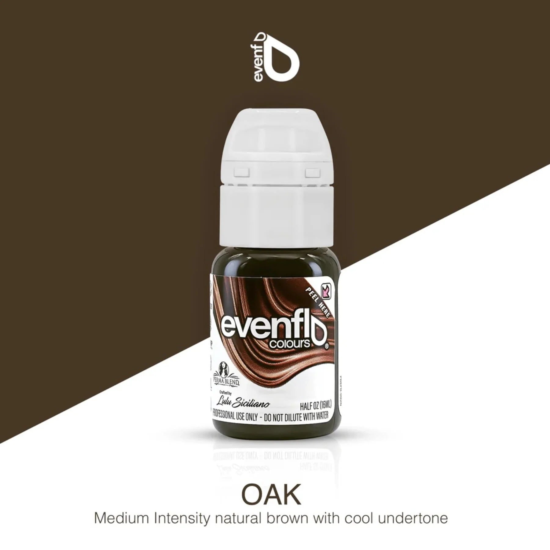 Eyebrow Pigment - Oak 15ml – Evenflo Colours Permanent Makeup Brow Ink for Microblading, Ombré Brows, Powder Brows | Professional SPMU Eyebrow Pigment for Long-Lasting Natural Brown Results