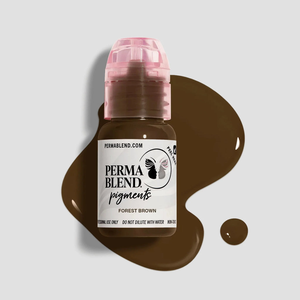 Eyebrow Pigment – Forest Brown 15ml Perma Blend | Permanent Makeup SPMU Eyebrow Ink for Microblading, Ombré Brows & Powder Brows | Cool Brown Professional Pigment