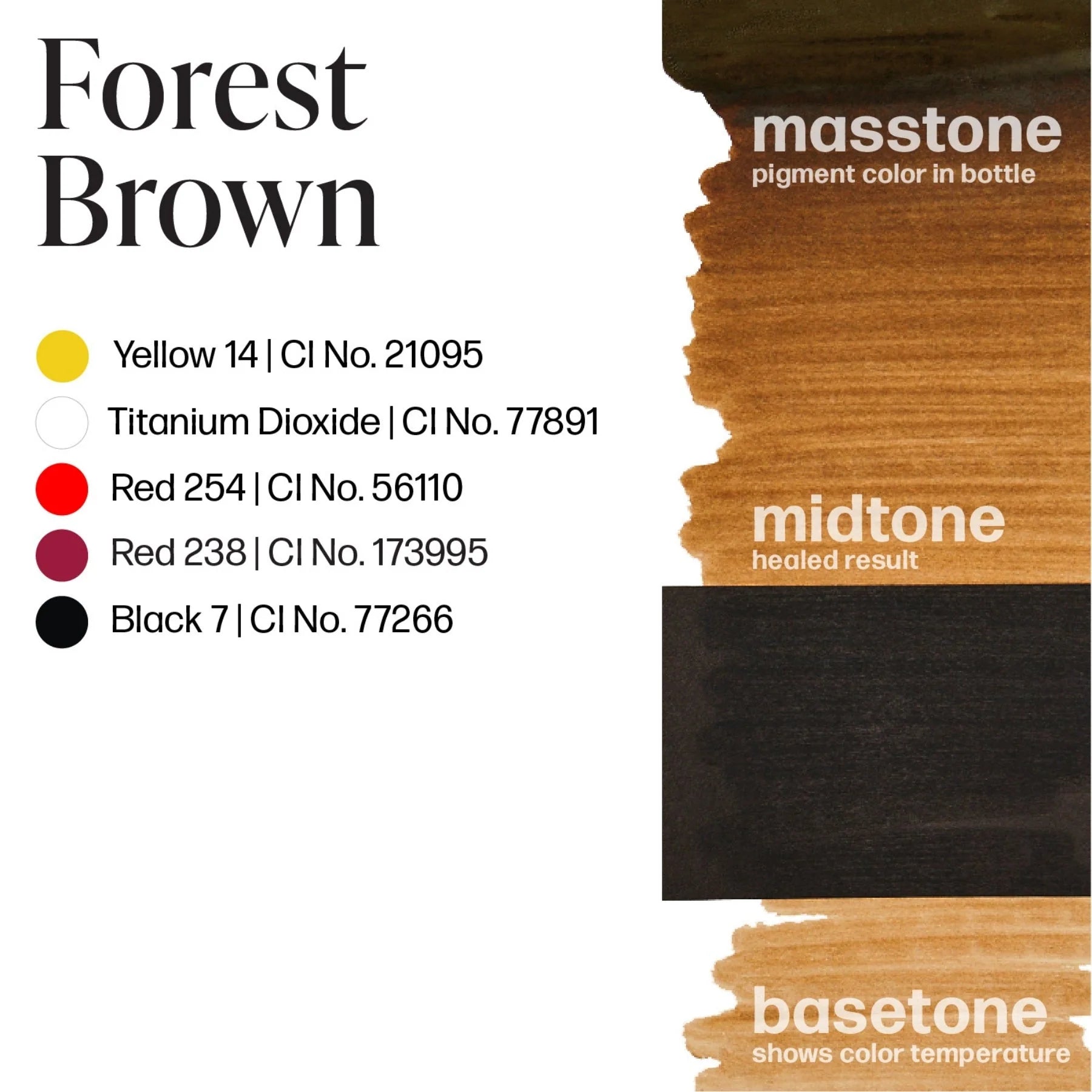 Eyebrow Pigment – Forest Brown 15ml Perma Blend | Permanent Makeup SPMU Eyebrow Ink for Microblading, Ombré Brows & Powder Brows | Cool Brown Professional Pigment