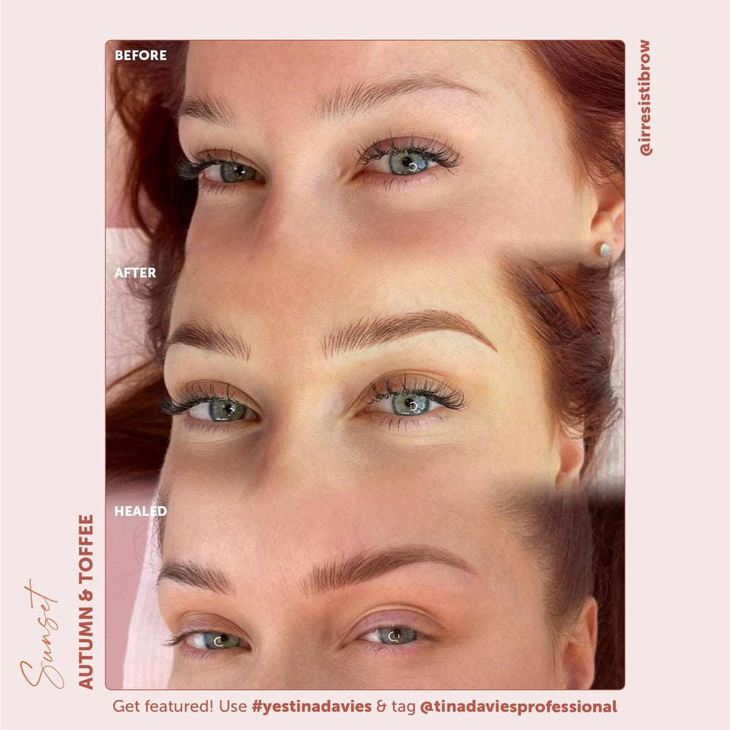 Brow Pigment Set – Perma Blend Sunset Brow Collection 4x15ml | Eyebrow Pigment Set, Eyebrow Coloring Ink, SPMU Brow Tattoo Pigments, Microblading & Shading Colors
