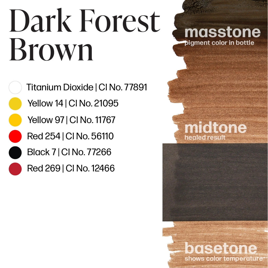 Eyebrow Pigment – Dark Forest Brown 15ml Perma Blend I Love Ink | Permanent Makeup SPMU Eyebrow Ink for Microblading, Ombré Brows & Powder Brows | Cool Brown Professional Pigment