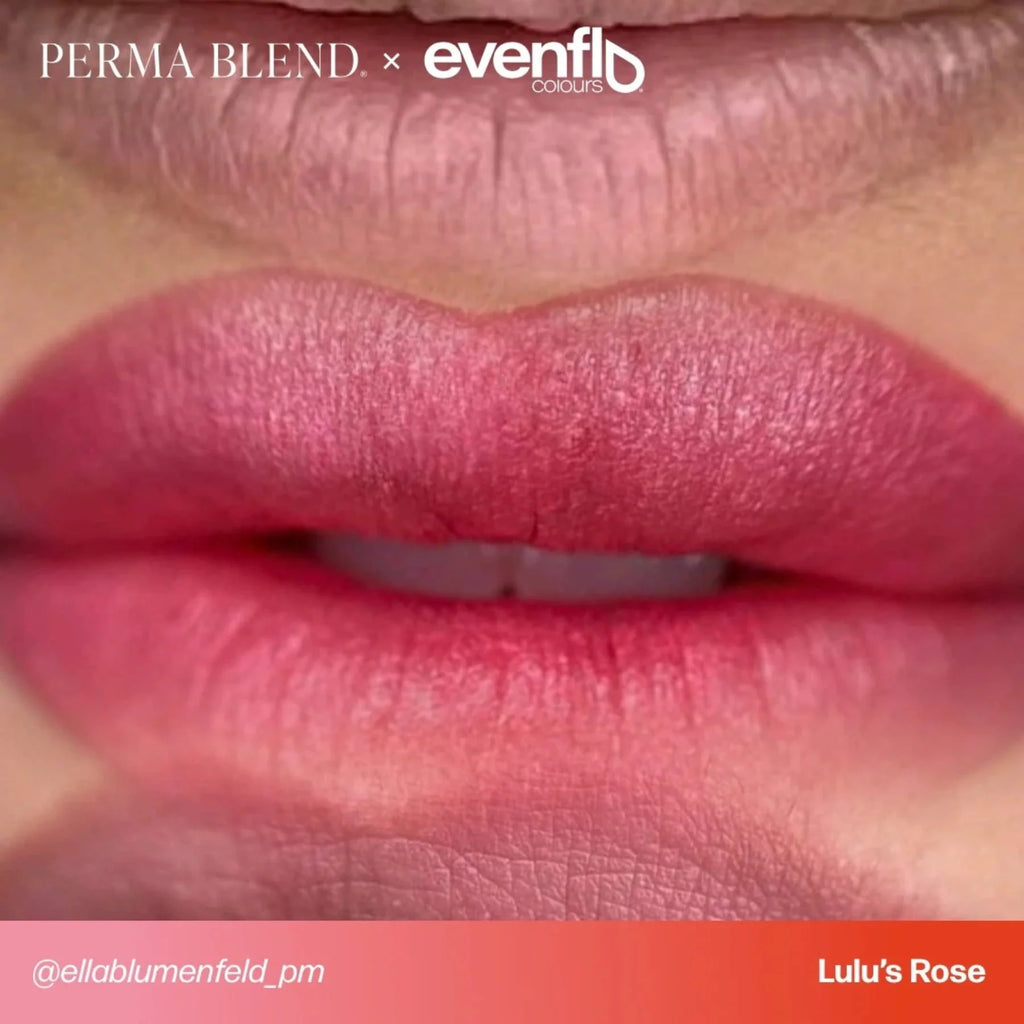 Lip Pigment – Evenflo Lip Shade Lulu's Rosé 15ml | Professional PMU Lip Blush Pigment for Lip Neutralization, Lip Correction, Lip Tattoo & Semi Permanent Makeup Ink