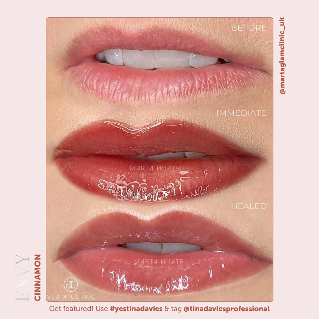 Lip Pigments – Envy Lip Pigments Cinnamon 15ml | Tina Davies x Perma Blend Luxe Professional PMU Lip Blush Pigment for Lip Neutralization, Lip Correction & Lip Tattoo Ink