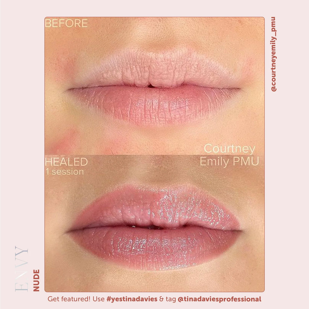 Lip Pigments – Envy Lip Pigments Nude 15ml | Tina Davies x Perma Blend Luxe Professional PMU Lip Blush Pigment for Lip Neutralization, Lip Correction & Lip Tattoo Ink