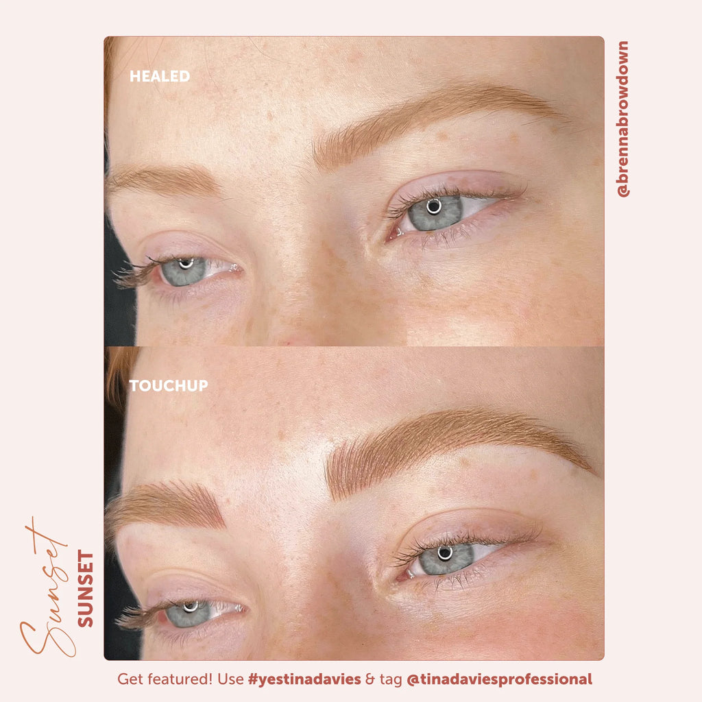 Brow Pigment – Sunset 15ml - Perma Blend | Permanent Makeup SPMU Eyebrow Ink for Microblading, Ombré Brows & Powder Brows | Cool Brown Professional Pigment