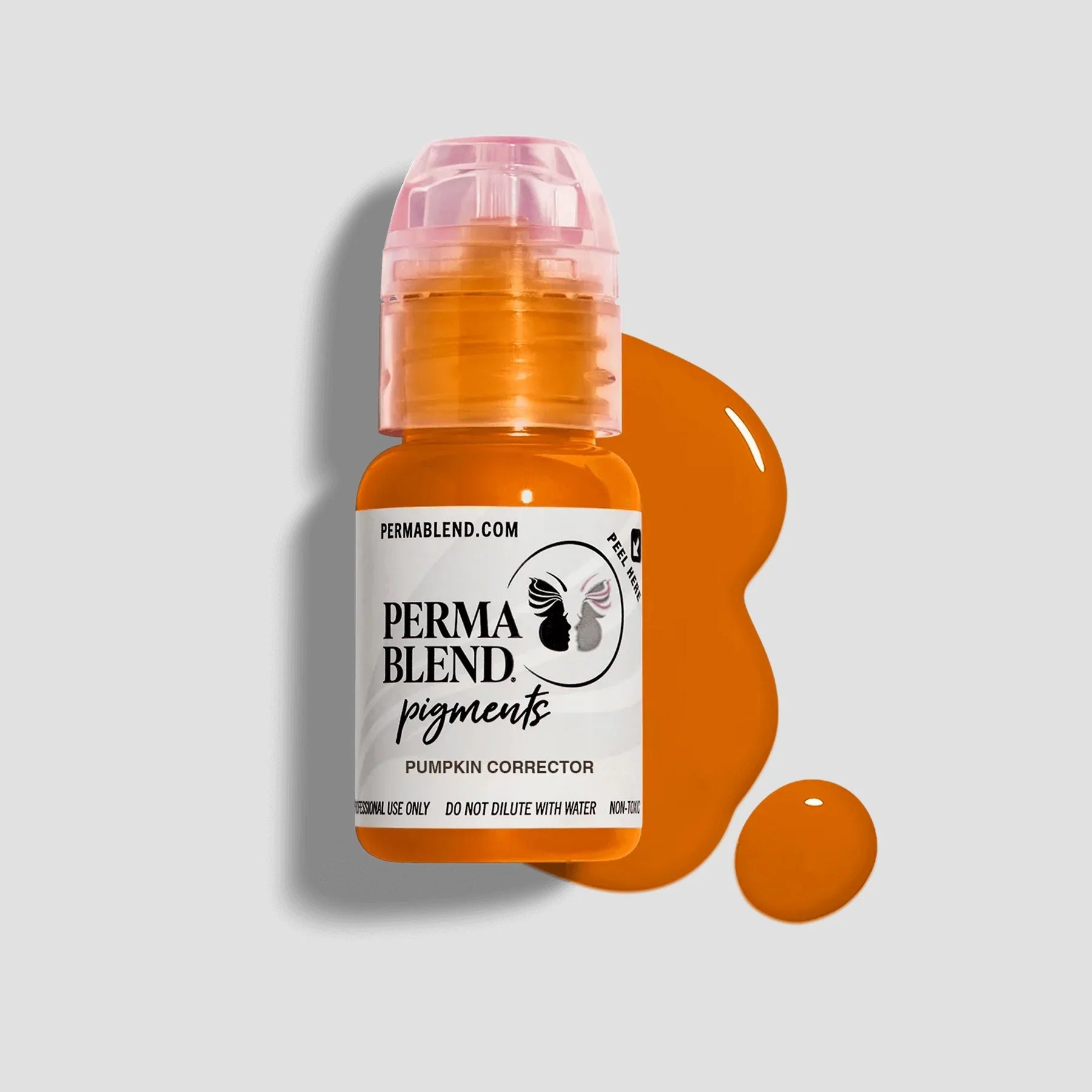 Pigment Corrector – Pumpkin Corrector 15ml | Permanent Makeup SPMU Pigment Ink for Microblading, Ombré Brows & Powder Brows, Lip Pigments | Light Orange-Based Corrector Professional Pigment