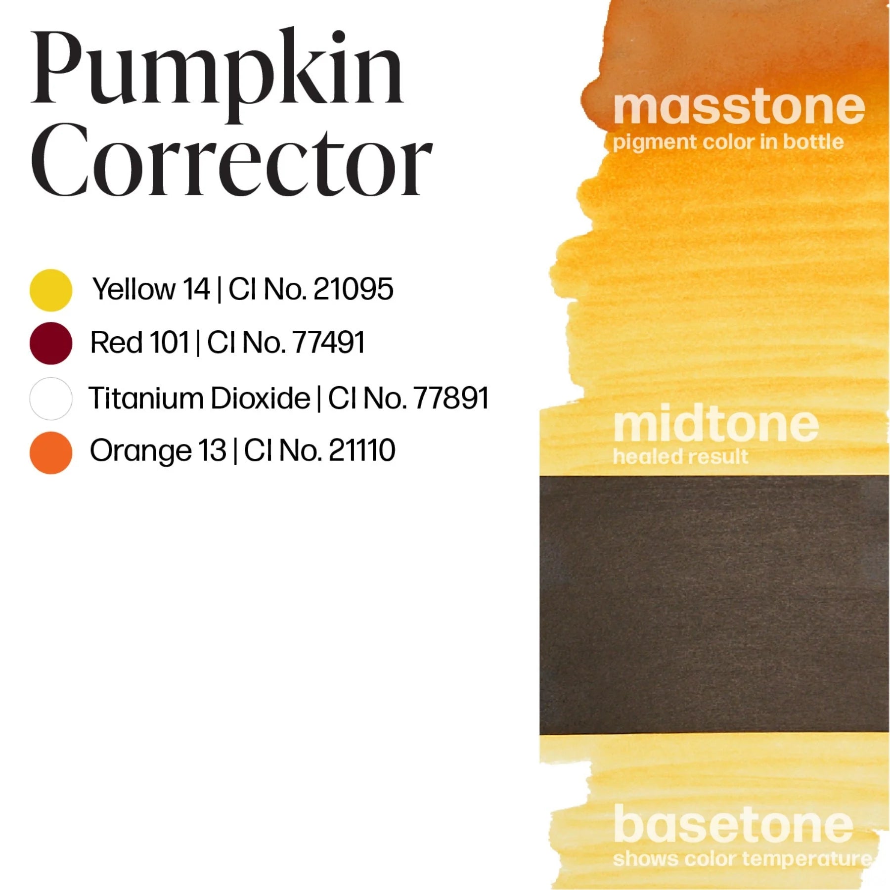 Pigment Corrector – Pumpkin Corrector 15ml | Permanent Makeup SPMU Pigment Ink for Microblading, Ombré Brows & Powder Brows, Lip Pigments | Light Orange-Based Corrector Professional Pigment