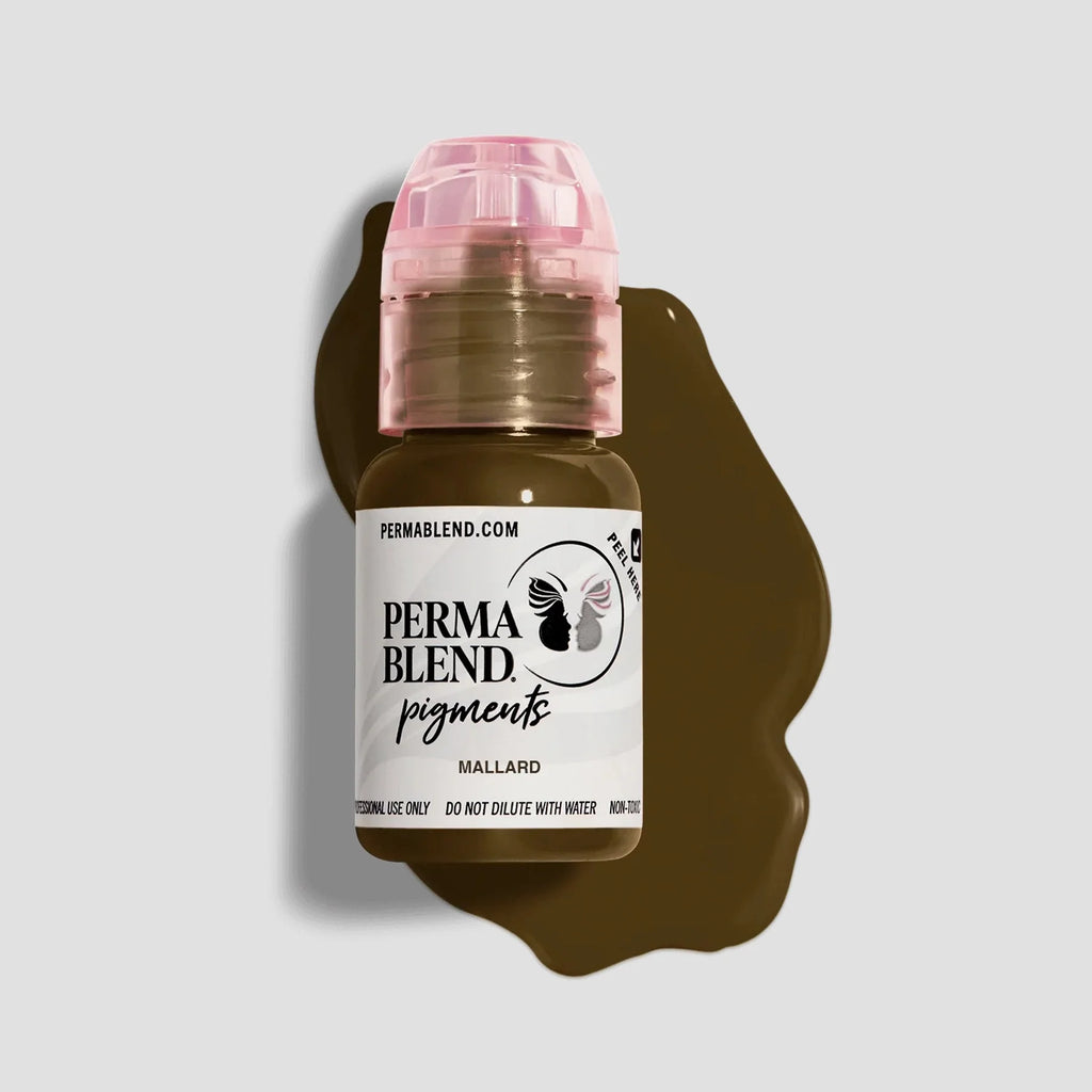 Eyebrow Pigment – Mallard 15ml Perma Blend | Permanent Makeup SPMU Eyebrow Ink for Microblading, Ombré Brows & Powder Brows | Cool Brown Professional Pigment