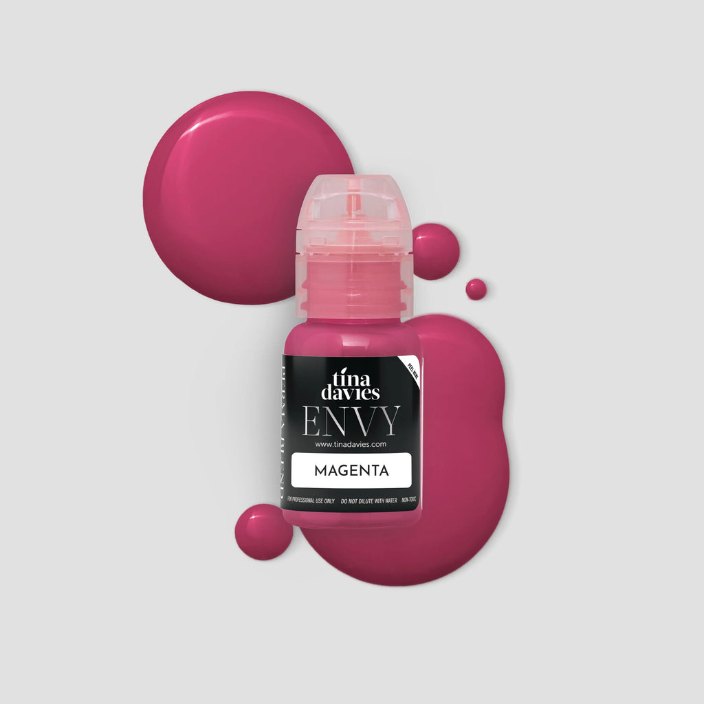 Lip Pigments – Envy Lip Pigments Magenta 15ml | Tina Davies x Perma Blend Luxe Professional PMU Lip Blush Pigment for Lip Neutralization, Lip Correction & Lip Tattoo Ink